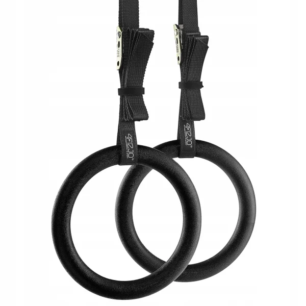 black-rings Gymnastické kruhy 4FIZJO pre dospelých – Obrázok 1