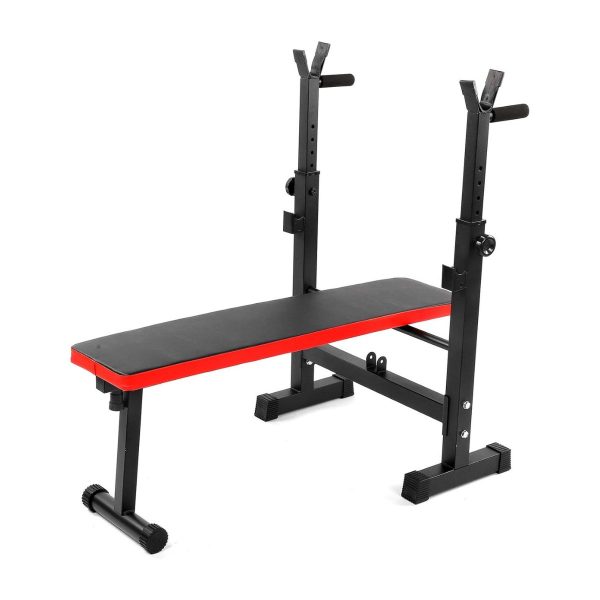 training-bench-with-barbell-stands-X-sport-1 Posilňovacia lavica jednoduchý so stojanmi na činku X-sport – Obrázok 1