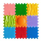 Senzorická podložka Stimulative Rainbow – 9 ks 30×30 cm