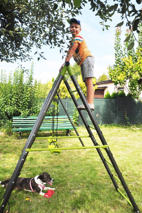 Dvojitá hojdačka s lezeckou sieťou Deluxe – Obrázok 4