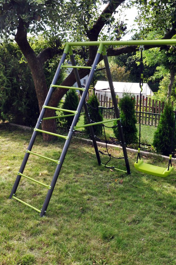 Dvojitá hojdačka s lezeckou sieťou Deluxe – Obrázok 12