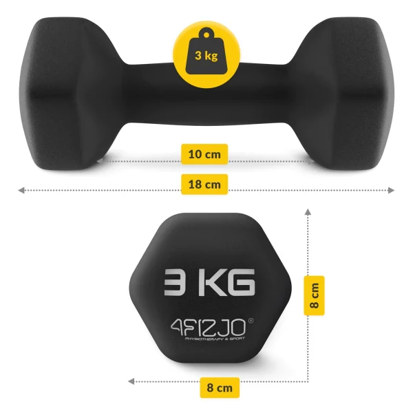 Hantľa 3 kg (2 ks) – Obrázok 5
