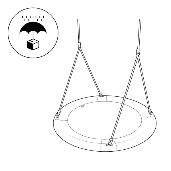 Záhradná hojdačka bocianie hniezdo Nest Swing 100 cm – Obrázok 3