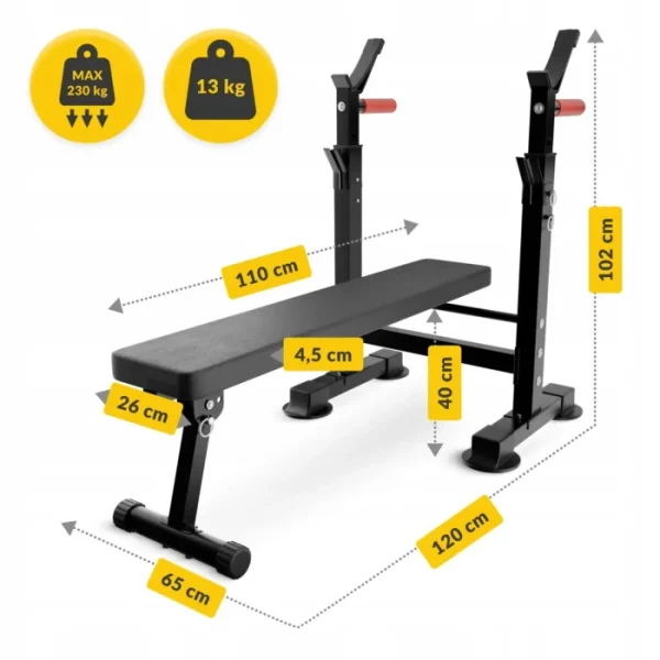 Ławka do ćwiczeń ze stojakiem PRO+ – Obrázok 7