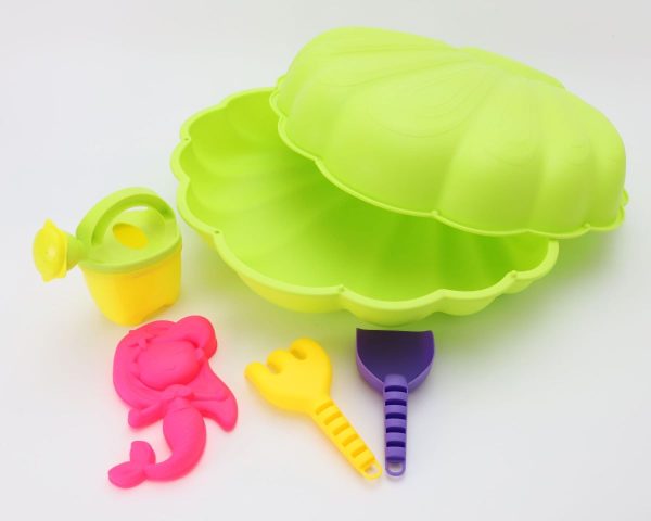Mini pieskovisko mušľa s hračkami – Obrázok 9