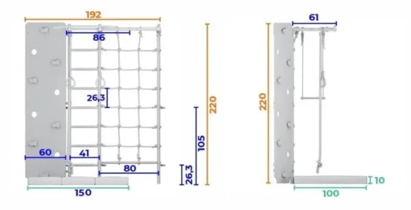 Rebrina na cvičenie Next 5 + lezecká stena Dino – Obrázok 7