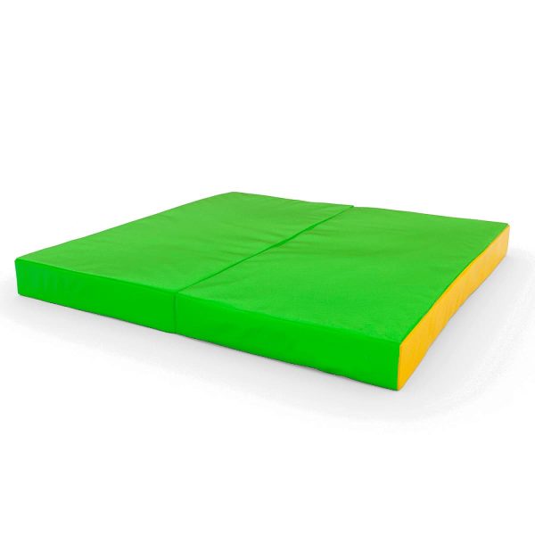 materac-gimnastyczny-100-zielony.jpg Gymnastický matrac 100x100x10cm 2-dielny Comet – Obrázok 1