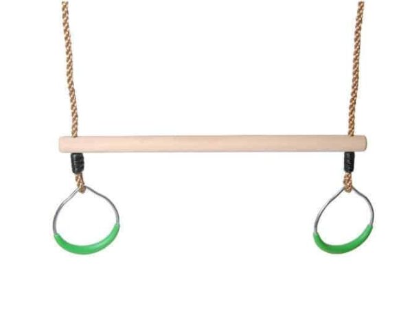 Okrúhle gymnastické kruhy + hrazda na cvičenie – Obrázok 2
