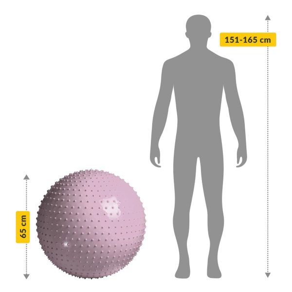 Rehabilitačná lopta s výstupkami 65 cm – Obrázok 14