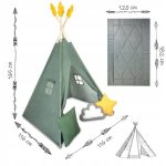 Bavlnený stan tipi Green – Obrázok 5