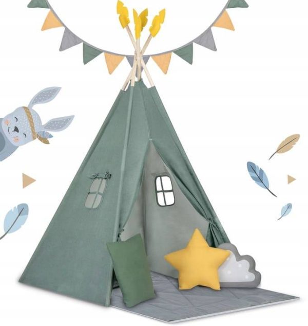 Bavlnený stan tipi Green – Obrázok 11