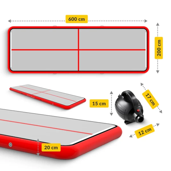 Akrobatická dráha Air Mat 600 × 200 × 20 cm – Obrázok 10