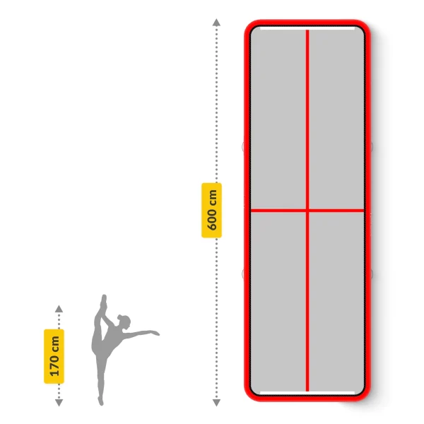 Akrobatická dráha Air Mat 600 × 200 × 20 cm – Obrázok 8